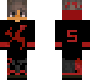 red and black guy with a s