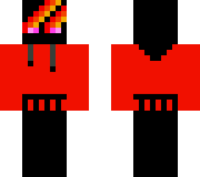 red hoodie ender man flame eyes