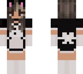 alt goth gurl in maid dress
