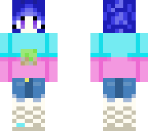 blue cute hair girl