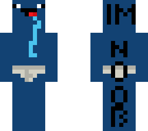 blue noob with underwear