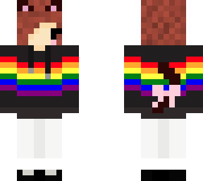 color block pride sweatshirt outfit model