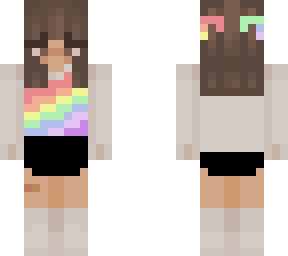 cute brunette rainbow pride female