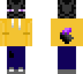 enderman mixed with a fox tail