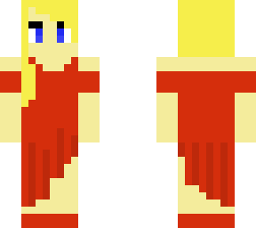 fancy girl in a red dress