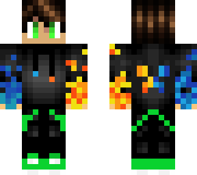 fire and ice skin with hoodie (2)