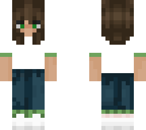 green girl with short hair