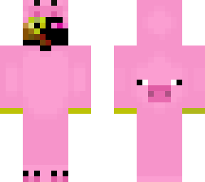 half blaze and half enderman with pig  costume