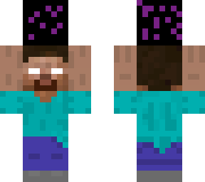herobrine holding a block of dark matter