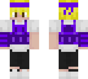 purple vest blonde