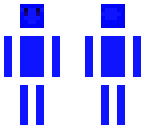 simple blue with white outline