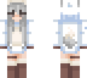 winter fox girl(white hair)