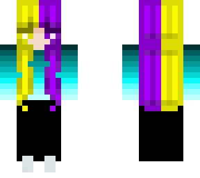 blond-purpled hair girl