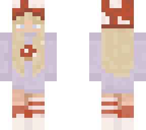 blonde mushroom girl purlple