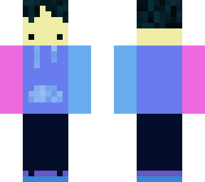 blue/pink hoodie