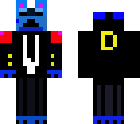 blue wolf in army suit