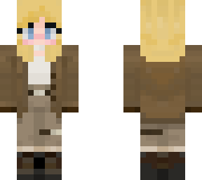 brown jacket blonde