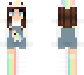 brunette girl in unicorn outfit