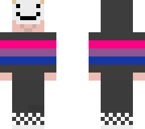 george dream and sapnap in one skin with bi***ual pride hoodie on
