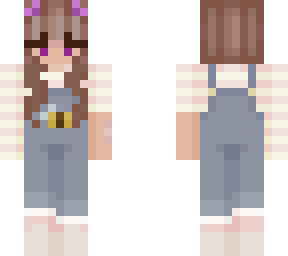 girl w bee overals