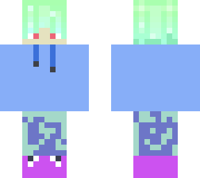green hair|sweatshirt|shoes
