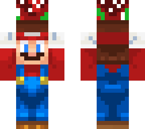 mario holding piranha plant