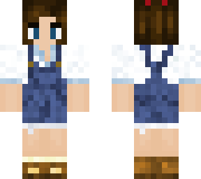 overalls with pony tail