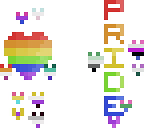 pride month + pride hearts <33