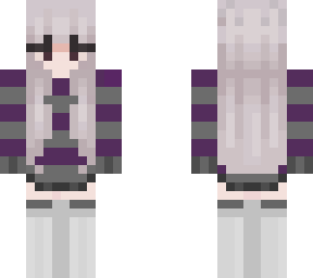 purple and gray sweater