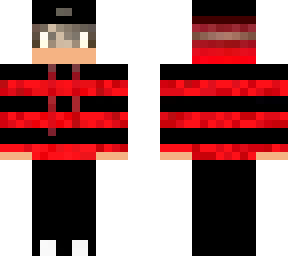 red and black striped cool kid