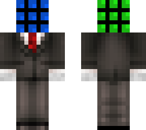rubik's cube with suit