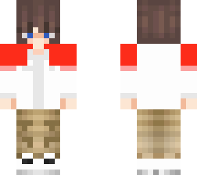 short brown haired girl in tommyinnit shirt