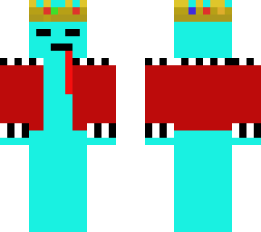 the blue guy as a king
