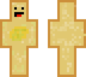 toast man who has butter located on his belly with pb and j hands