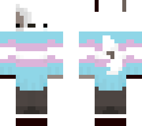 Trans pride snowy fox | Minecraft Skin