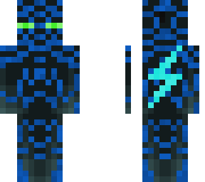 unstable blue enderman with green eyes