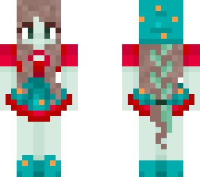 warped fungus mushroom nether girl! (edited someone else's skin to fit me)