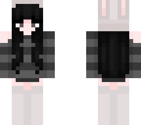 black haired bunny girl