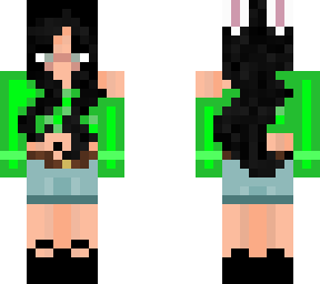 black haired bunny girl