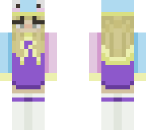 block colour hoodie girl with frog hat