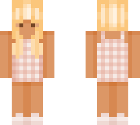 blonde pink summerdress girl w white bows