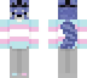 bluepanda with trans outfit