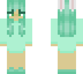 cute mint green girl