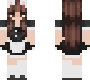 girl with maid dress and cat ears