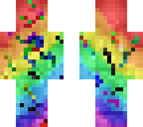 glitched rainbow steve
