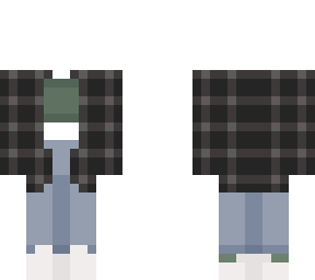 gray flannel with crop top - faceless