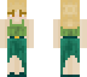 green dress