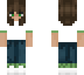 green girl with short hair