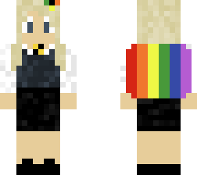 hufflepuff girl with lgbtq+ flag