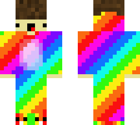 me in a rainbow jump suit